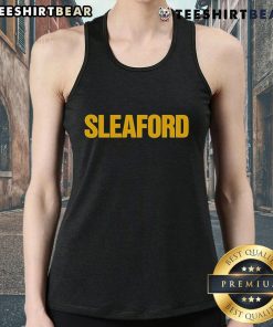 Top Sleaford Mods logo tank top featuring bold graphic design, perfect for fans of the iconic British punk band.