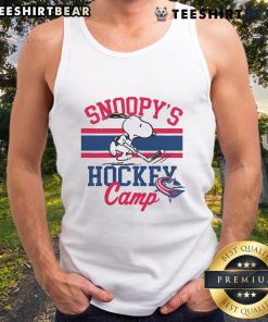 Top Snoopy Calgary Flames Camp Snoopy NHL tank top featuring iconic Snoopy design for hockey fans.