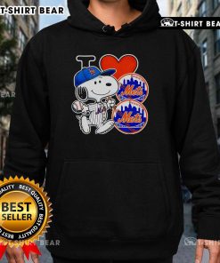 Alt Text: Top Snoopy I Love New York Mets hoodie featuring vibrant graphics and cozy design for baseball fans.