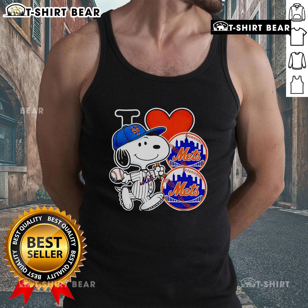 Top Snoopy I Love New York Mets Tank Top Top Snoopy I Love New York Mets tank top featuring iconic cartoon character and vibrant team colors for baseball fans.
