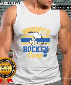 Top Snoopy St. Louis Snoopy's Hockey Camp tank top featuring NHL all teams logo, perfect for fans and players alike.