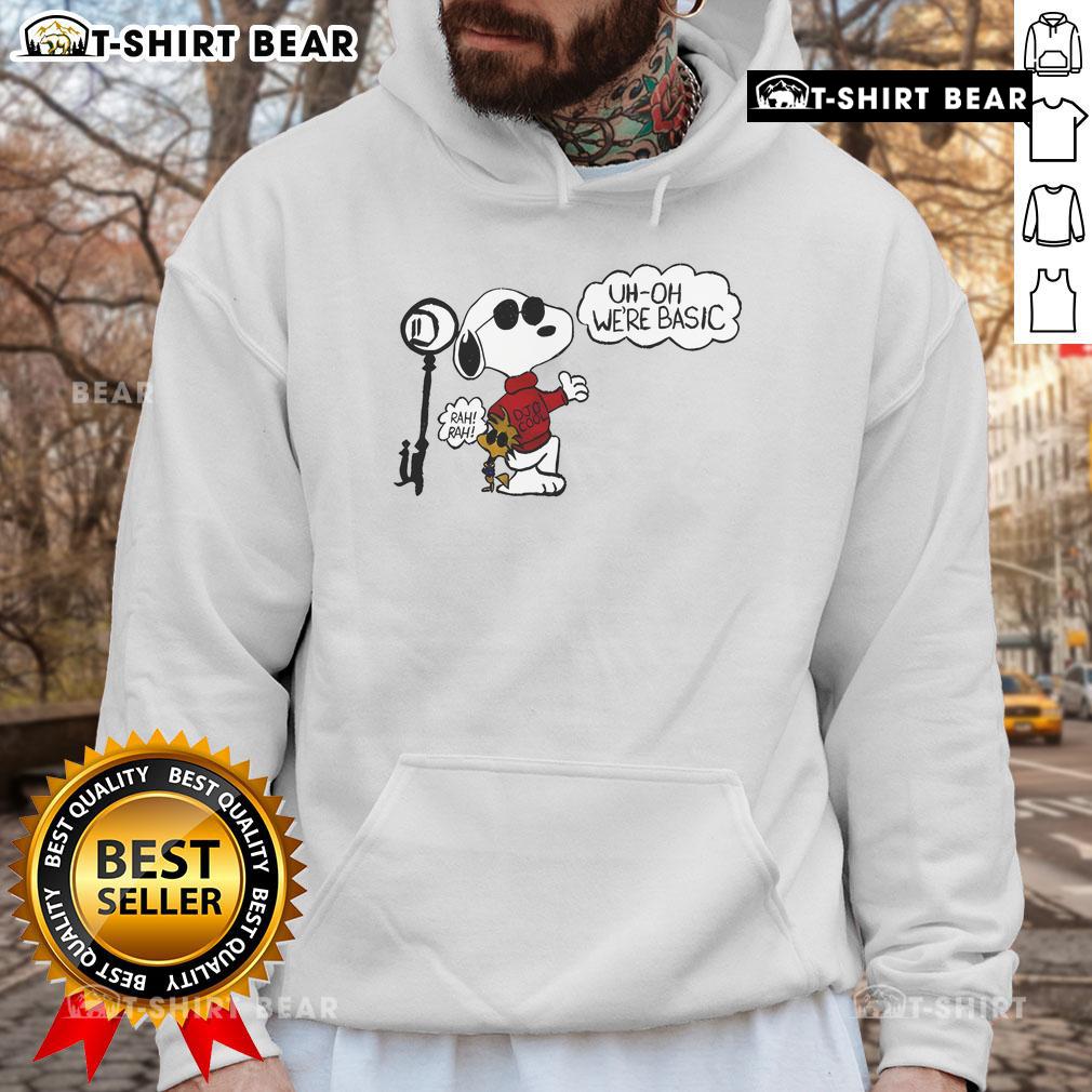 Top Snoopy Uh Oh We'Re Basic Hoodie Top Snoopy Uh Oh We're Basic Hoodie featuring a playful Snoopy design, perfect for casual and stylish outfits.