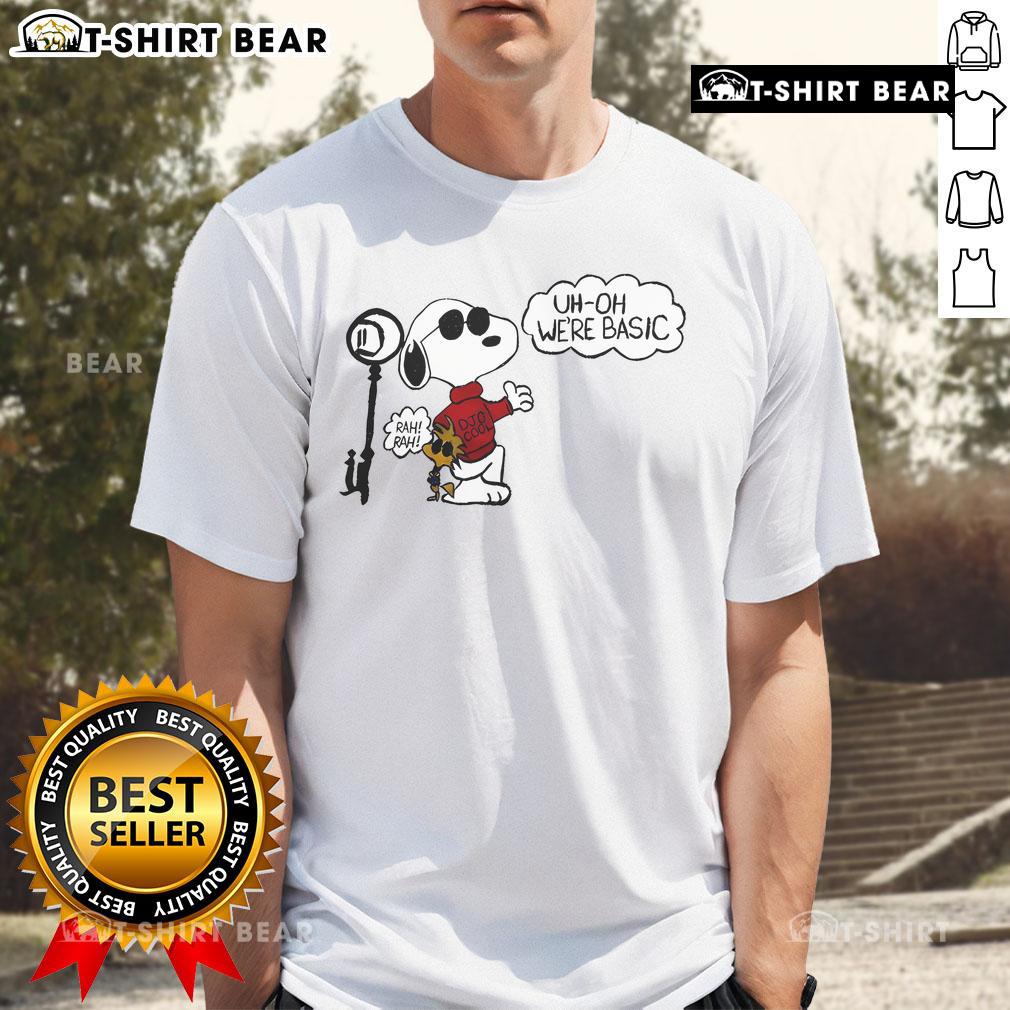 Top Snoopy Uh Oh We'Re Basic T Shirt Top Snoopy Uh Oh We're Basic T-Shirt featuring a playful Snoopy design, perfect for casual, stylish outfits.