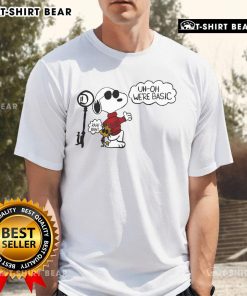 Top Snoopy Uh Oh We're Basic T-Shirt featuring a playful Snoopy design, perfect for casual, stylish outfits.