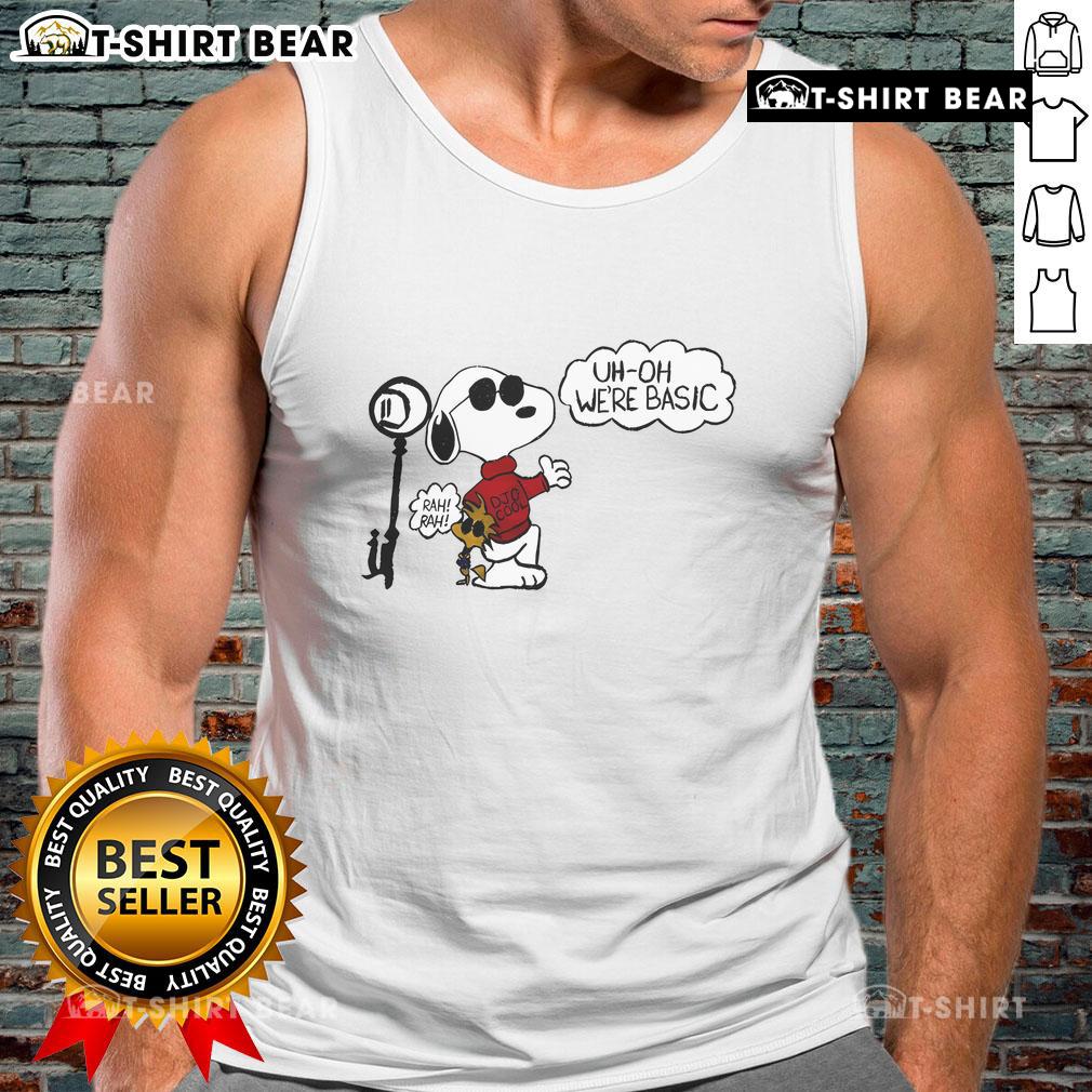 Top Snoopy Uh Oh We'Re Basic Tank Top Top Snoopy Uh Oh We're Basic Tank Top featuring playful Snoopy design, perfect for casual summer wear.