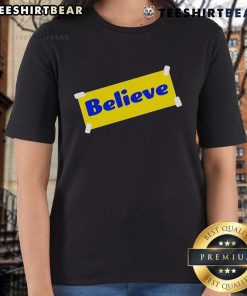 Top Soccer Believe Faith Coach Ladies Tee featuring motivational design for female soccer players and coaches.