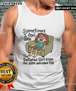 Deflated girl from 2006 anti-weed PSA wearing a tank top, symbolizing the struggle against substance abuse.