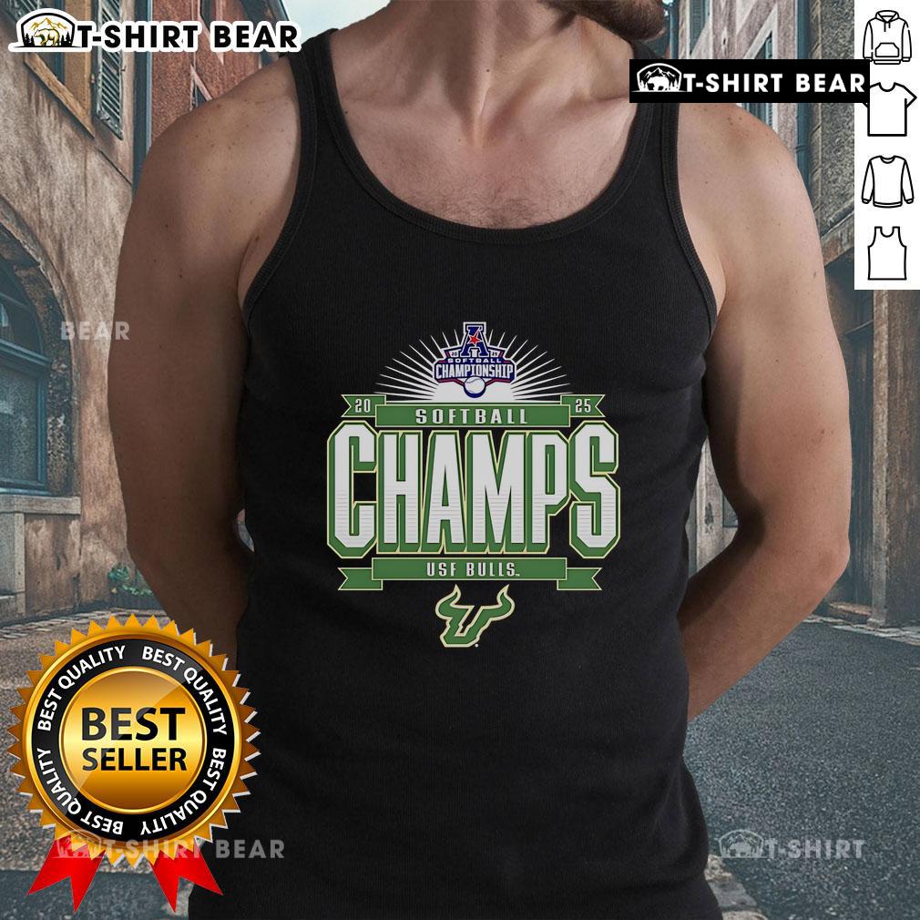 Top South Florida Bulls 2025 AAC Softball Conference Tournament Champions Tank Top Top South Florida Bulls 2025 AAC Softball Tournament Champions tank top featuring team logo and vibrant colors.