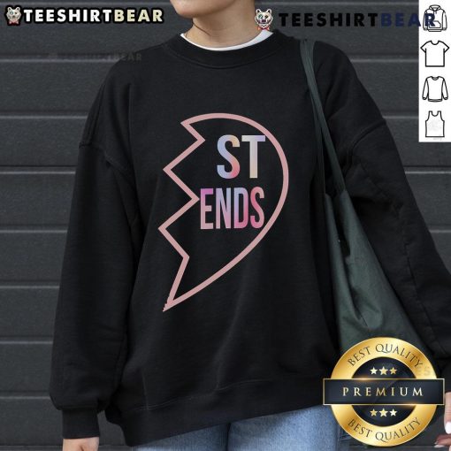 Top St End BFF Heart Sweatshirt for Best Friends - Matching 2nd Part Design for Friendship Gifts