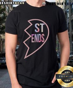 Top St End Bff 1 Heart In 2 Best Friends matching t-shirts for friendship celebration and bonding.