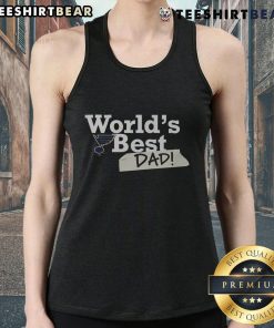 Top St. Louis Blues World's Best Dad Tank Top in vibrant blue, perfect for proud hockey dads and casual summer wear.