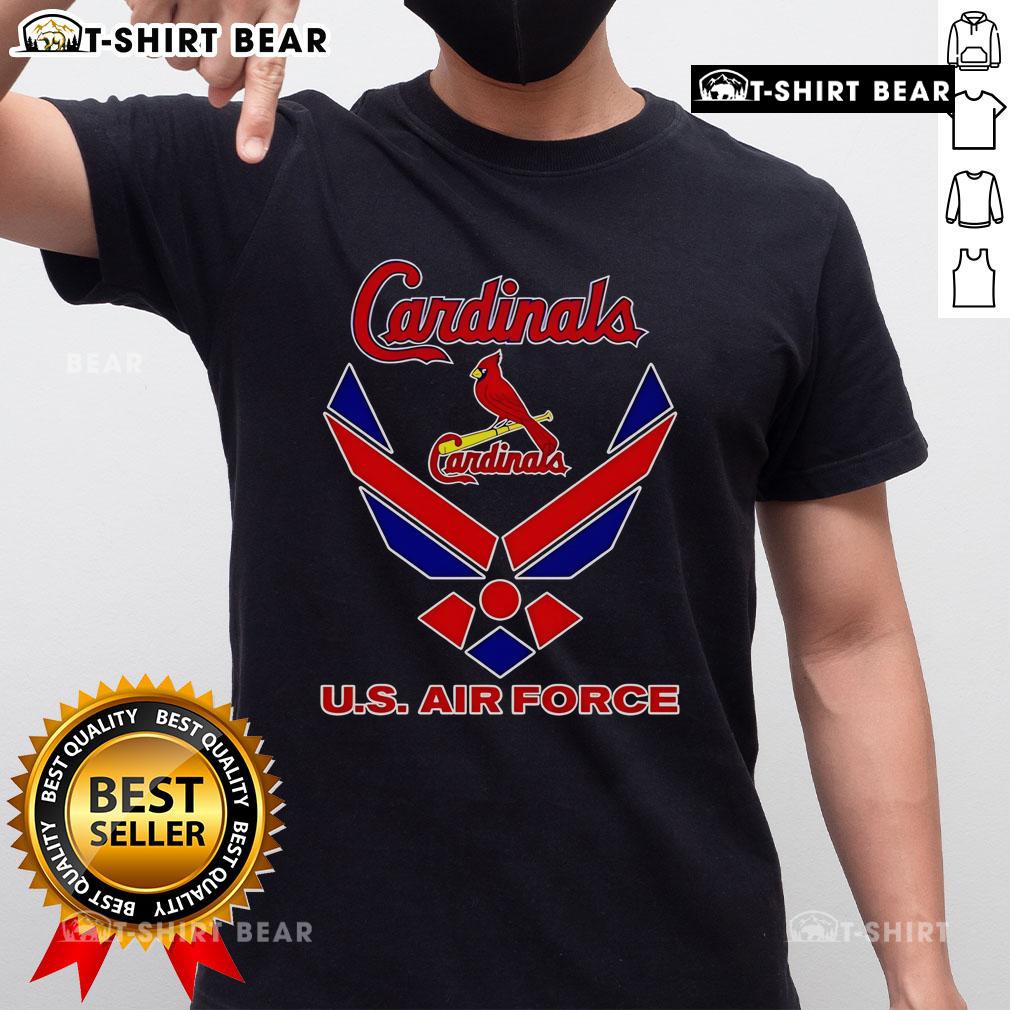 Top St Louis Cardinals Us Air Force Logo T Shirt Top St Louis Cardinals US Air Force logo T-shirt featuring a bold design for fans of baseball and military pride.