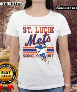 Top St. Lucie Mets Schools Out Ladies Tee featuring vibrant team graphics and comfortable fit for fans.