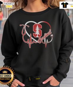 Alt Text: Top Stanford Cardinal Engineering Heartbeats Sweatshirt featuring a stylish design and vibrant school colors.