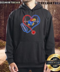 Top Stethoscope Heart Kansas Jayhawks hoodie in vibrant colors, perfect for fans and healthcare professionals.