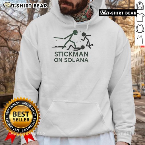 Top Stickman on Solana Hoodie featuring a unique design for crypto enthusiasts and stylish streetwear lovers.