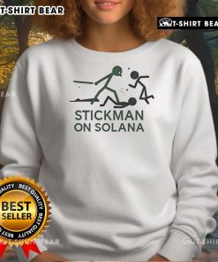 Top Stickman on Solana Sweatshirt featuring a stylish design for crypto enthusiasts and fans of Solana.