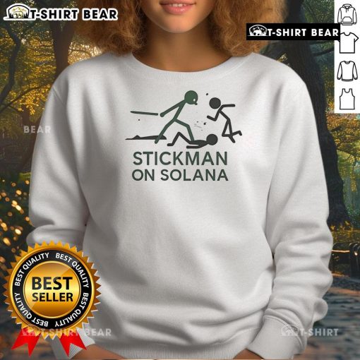 Top Stickman on Solana Sweatshirt featuring a stylish design for crypto enthusiasts and fans of Solana.