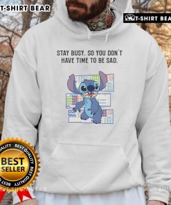 Cozy Top Stitch Stay Busy Hoodie in vibrant colors, perfect for staying positive and stylish all day.