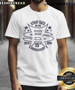 Top Stray Rats Mia 305 15th Anniversary T-Shirt 2010-2025 featuring bold graphics and vibrant colors for streetwear enthusiasts.