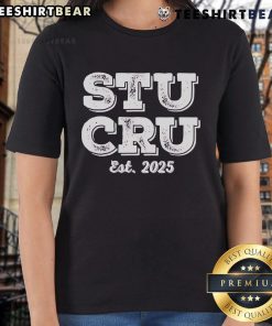 Top Stu Cru Est 2025 Ladies Tee in vibrant colors, showcasing stylish design and comfortable fit for everyday wear.