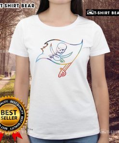 Top Tampa Bay Buccaneers logo pride ladies tee showcasing team spirit in a stylish design perfect for fans.
