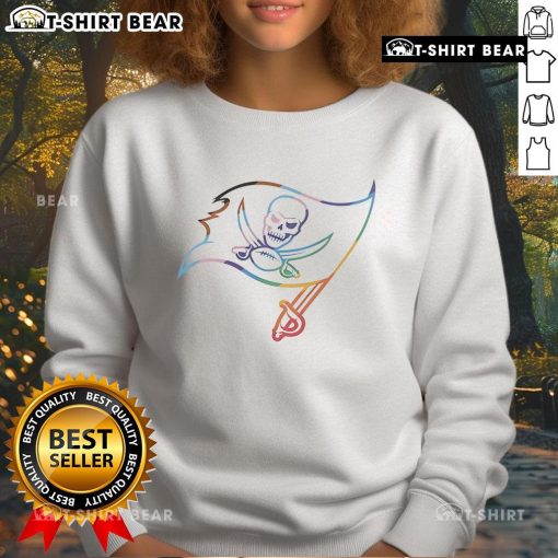 Top Tampa Bay Buccaneers Logo Pride Sweatshirt featuring bold team logo and vibrant colors, perfect for fans.