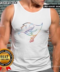 Top Tampa Bay Buccaneers logo pride tank top featuring vibrant team colors and a bold design for fans.