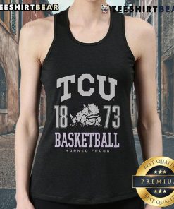 Top TCU Horned Frogs basketball tank top featuring vibrant team colors and logo, perfect for fans and game day attire.