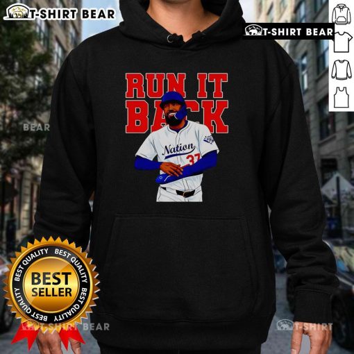Teoscar Hernandez Run It Back Los Angeles baseball hoodie in vibrant colors, perfect for fans and casual wear.