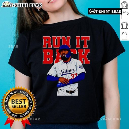 Top Teoscar Hernandez Run It Back Los Angeles Baseball Ladies Tee featuring vibrant design and comfortable fit for fans.
