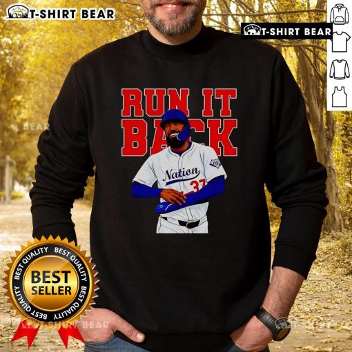 Top Teoscar Hernandez Run It Back Los Angeles baseball sweatshirt featuring vibrant graphics and a comfortable fit.