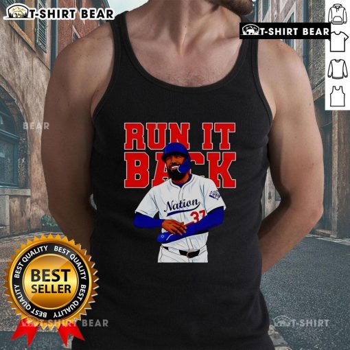 Teoscar Hernandez Run It Back Los Angeles baseball tank top featuring vibrant graphics and a stylish design for fans.