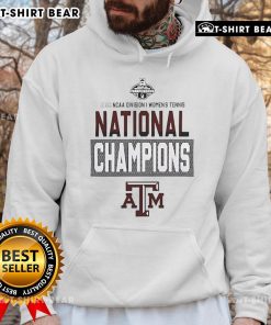 Alt Text: Texas A&M Aggies 2025 NCAA DI Women's Tennis National Champions hoodie, featuring team colors and logo design.