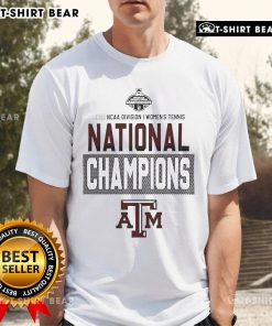 Top Texas A&M Aggies 2025 NCAA DI Women's Tennis National Champions T-Shirt design featuring team colors and logo.