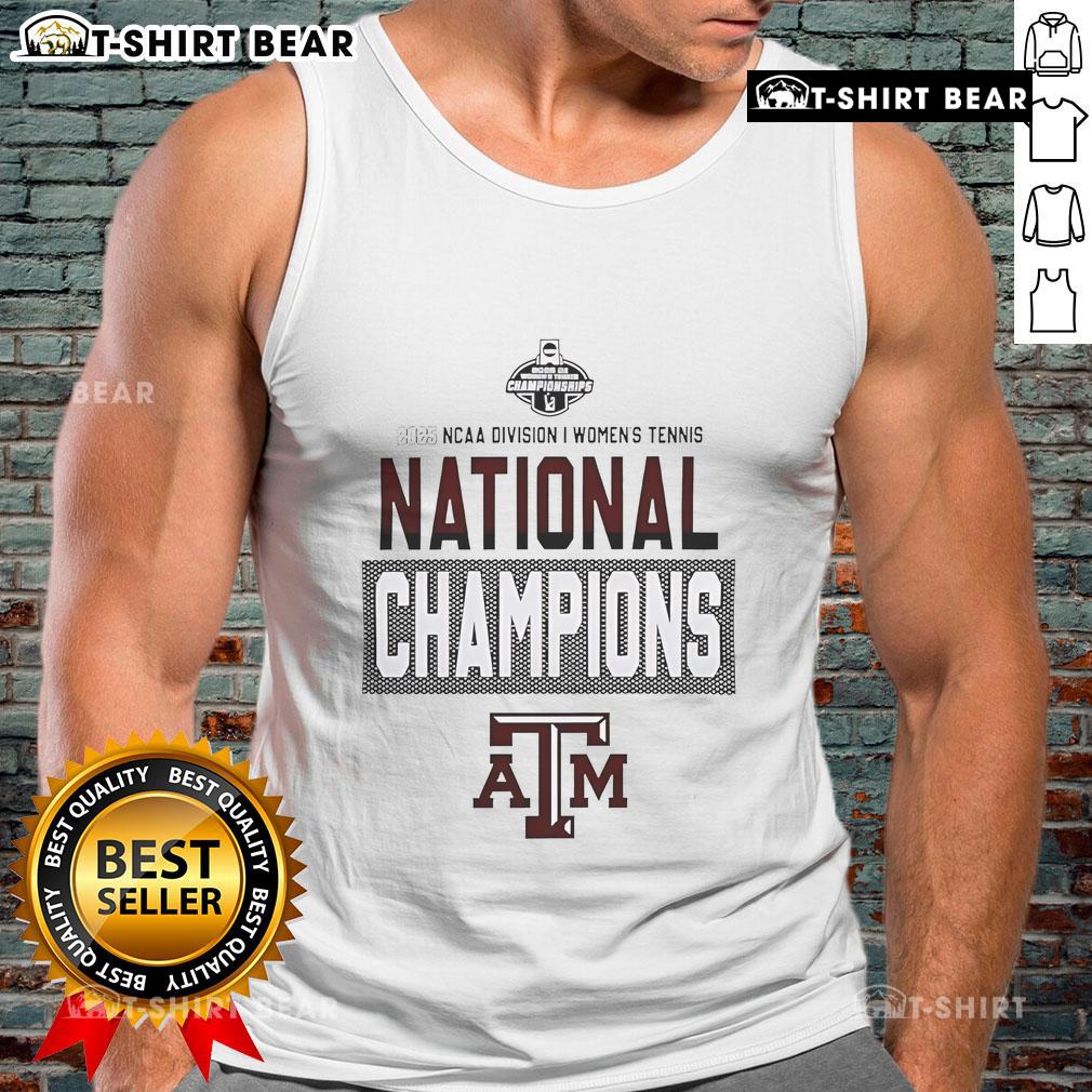 Top Texas A&M Aggies 2025 Ncaa Di Women'S Tennis National Champions Tank Top Top Texas A&M Aggies 2025 NCAA DI Women's Tennis National Champions tank top featuring bold team graphics and colors.