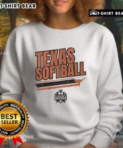 Top Texas Softball Women's College World Series stripe sweatshirt, featuring team colors and stylish design for fans.