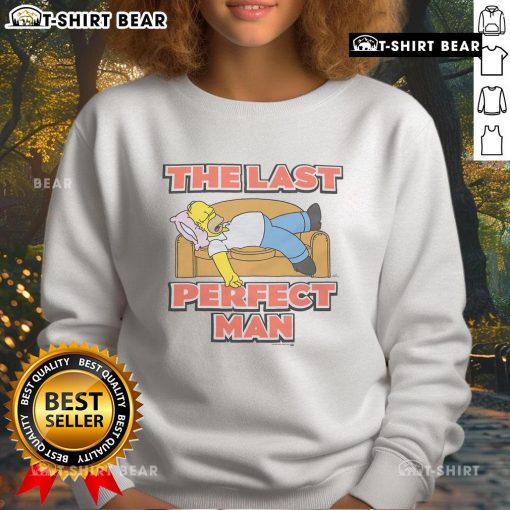 Top The Simpsons Homer The Last Perfect Sweatshirt featuring vibrant colors and iconic character design.