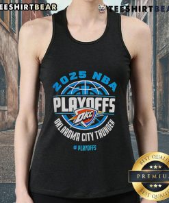 Diehard fans in a stylish tank top showcasing Oklahoma City Thunder Playoffs 2025 design for ultimate team spirit.