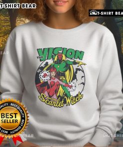 Top the Vision and the Scarlet Witch sweatshirt featuring vibrant Marvel graphics for fans of the iconic duo.