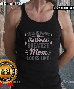 Stylish tank top reading 'World's Greatest Mom' perfect for Mother's Day or casual wear, highlighting proud motherhood.