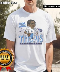 Top Titans Cam Ward Signature T-Shirt featuring a bold design and vibrant colors, perfect for fans and collectors.