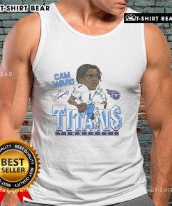 Top Titans Cam Ward signature tank top featuring bold graphics and a comfortable fit, perfect for fans and summer wear.