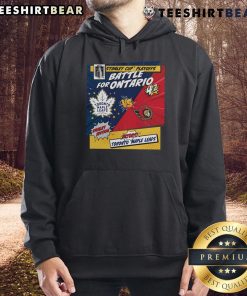 Top Toronto Maple Leafs vs Ottawa Senators 2025 Stanley Cup Playoffs rivalry comic pop hoodie design featuring vibrant graphics.