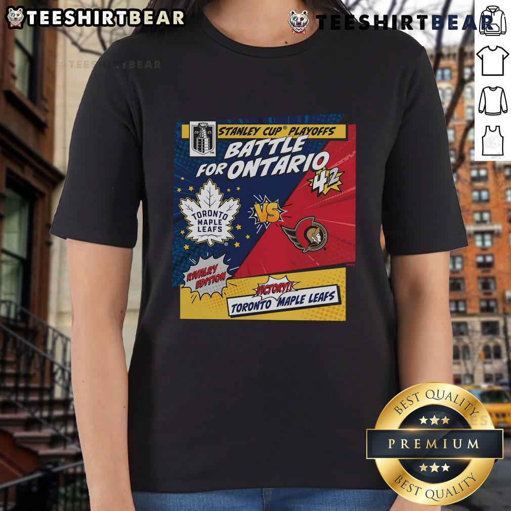 Top Toronto Maple Leafs Vs Ottawa Senators 2025 Stanley Cup Playoffs Rivalry Comic Pop Ladies-Tee Top Toronto Maple Leafs vs Ottawa Senators 2025 Stanley Cup Playoffs Rivalry comic pop ladies tee featuring vibrant graphics.
