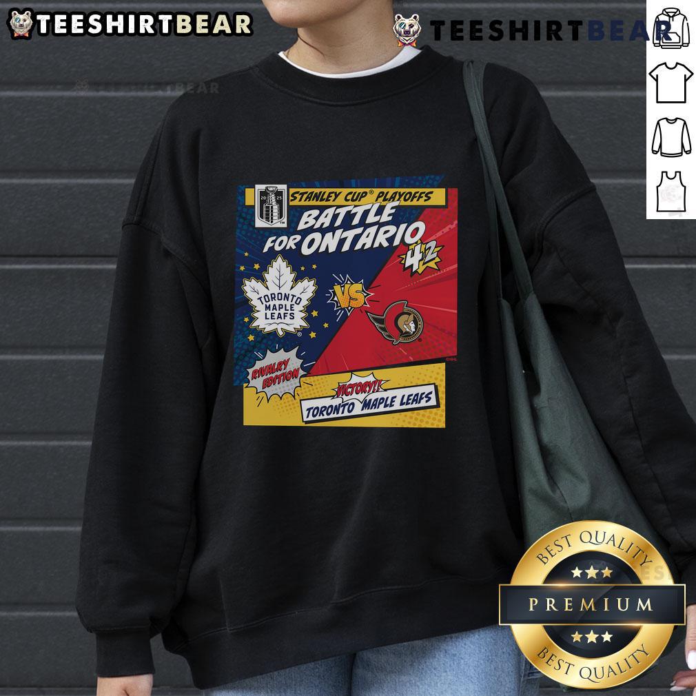 Top Toronto Maple Leafs Vs Ottawa Senators 2025 Stanley Cup Playoffs Rivalry Comic Pop Sweatshirt Top Toronto Maple Leafs vs Ottawa Senators 2025 Stanley Cup Playoffs rivalry comic pop sweatshirt design.