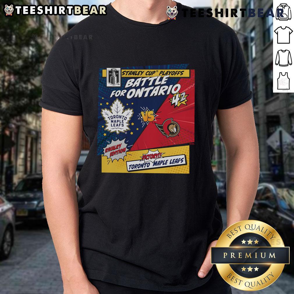 Top Toronto Maple Leafs Vs Ottawa Senators 2025 Stanley Cup Playoffs Rivalry Comic Pop T-Shirt Top Toronto Maple Leafs vs Ottawa Senators 2025 Stanley Cup Playoffs rivalry comic pop T-shirt design featuring vibrant graphics.
