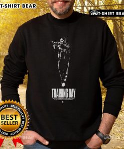 Antoine Fuqua wearing a stylish sweatshirt at Top Training Day event, showcasing fitness and motivation.