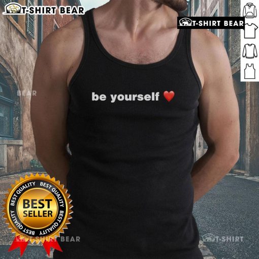 Alt Text: Top Trey Makai Be Yourself Heart Tank Top in vibrant colors, perfect for casual summer outfits and self-expression.