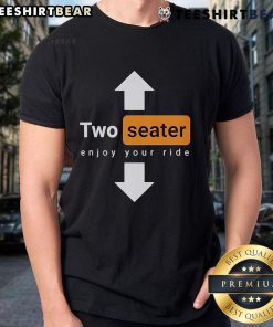 Top Two Seater Enjoy Your Ride logo T-shirt featuring a stylish design for car enthusiasts and casual wear.